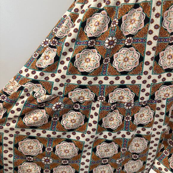 Voom by Joy Han VTG 00s Tiered Maxi Skirt Strapless Dress Geometric Mod Boho XS - Picture 10 of 12